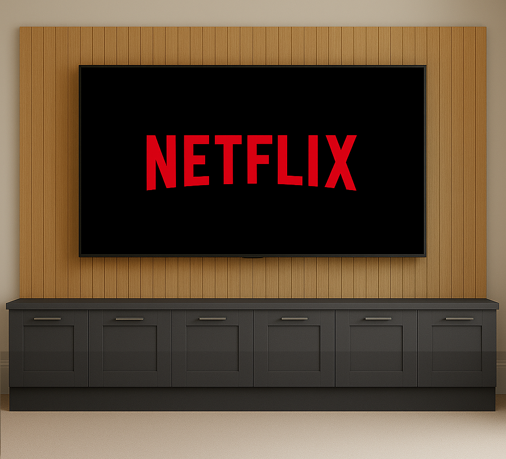 Media Wall Entertainment Base Unit - For Up to 130" TVs