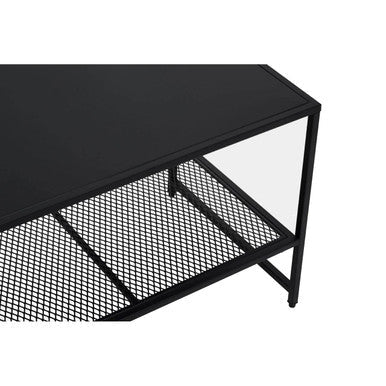 Acero Black Metal Coffee Table with Mesh Shelf 9 - Online Bedrooms