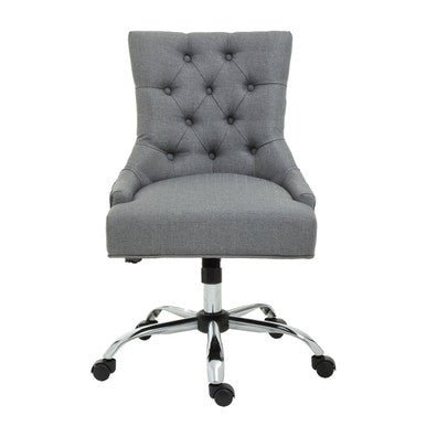 Anita Grey Fabric and Chrome Base Home Office Chair 8 - Online Bedrooms