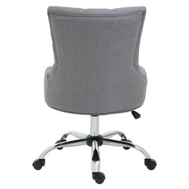 Anita Grey Fabric and Chrome Base Home Office Chair 3 - Online Bedrooms