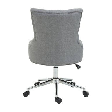 Anita Grey Fabric And Chrome Finish Base Home Office Chair 3 - Online Bedrooms