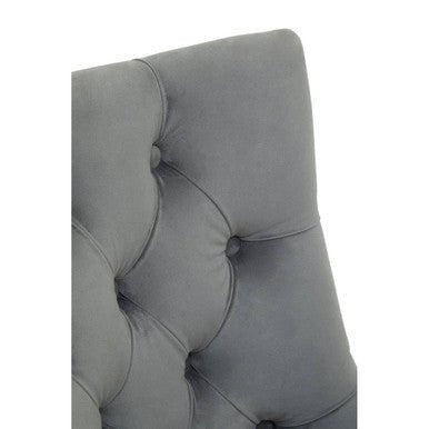 Anita Grey Velvet and Gold Base Home Office Chair 4 - Online Bedrooms