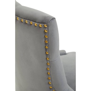 Anita Grey Velvet and Gold Base Home Office Chair 7 - Online Bedrooms