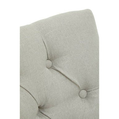 Anita Natural Fabric and Chrome Base Home Office Chair 4 - Online Bedrooms