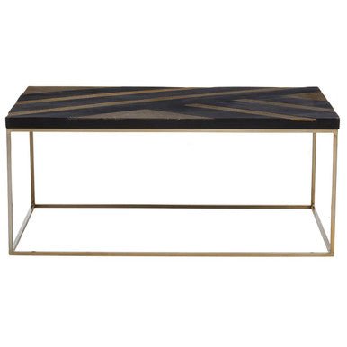 Aris Black Acacia Wood Coffee Table with Gold Inlay 10 - Online Bedrooms