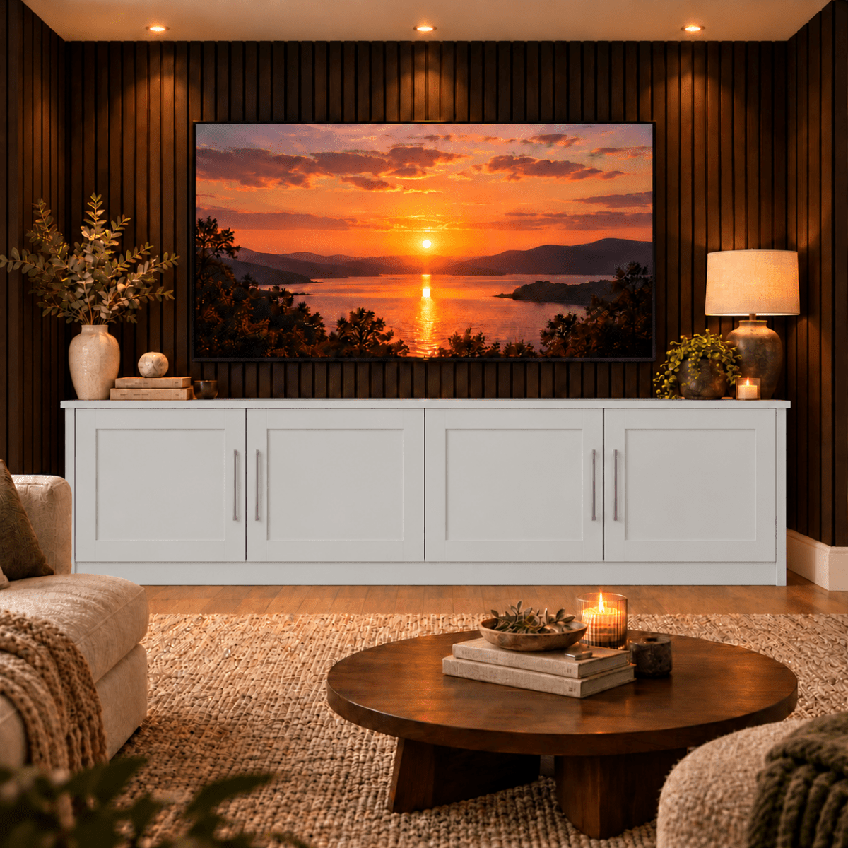 Blyth Shaker Media Wall Base Unit 4 - Online Bedrooms
