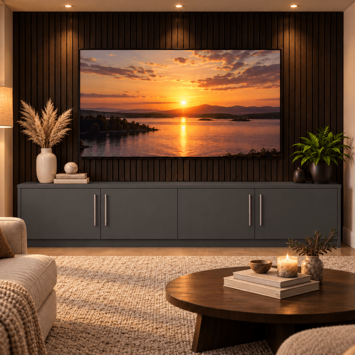 Blyth Smooth Media Wall Base Unit 3 - Online Bedrooms