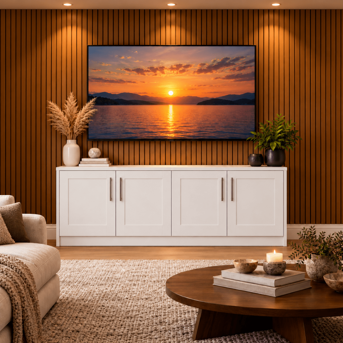 Blyth Tall Shaker Media Wall Base Unit 7 - Online Bedrooms
