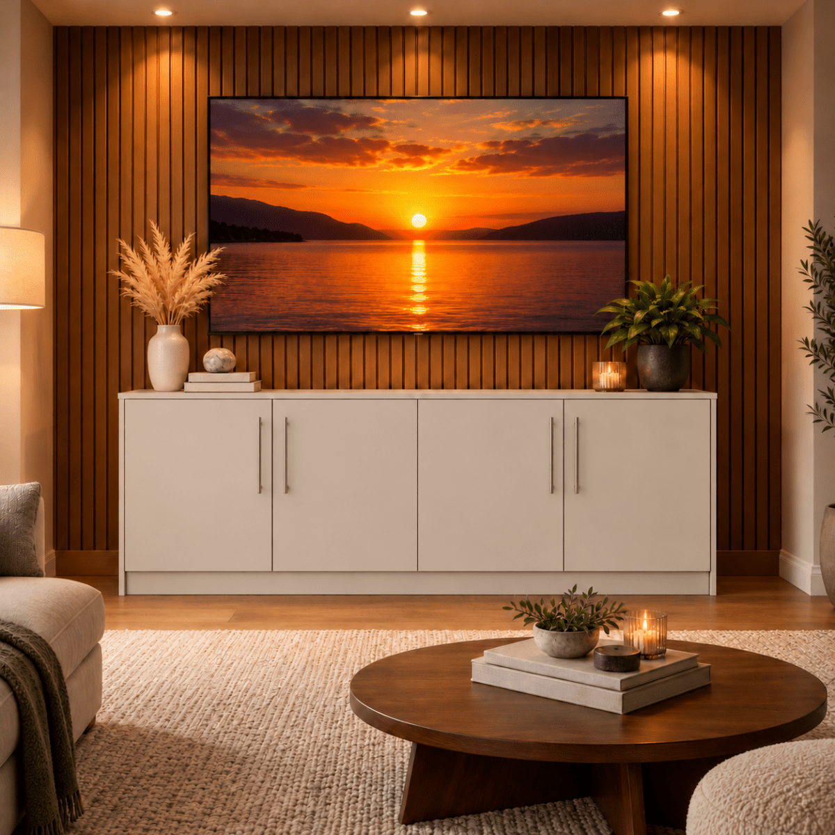 Blyth Tall Smooth Media Wall Base Unit 2 - Online Bedrooms