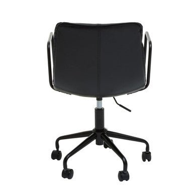 Branson Black Leather Effect Home Office Chair 3 - Online Bedrooms