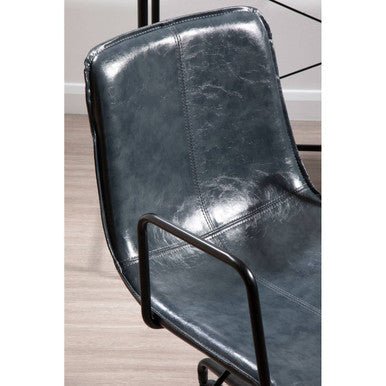 Branson Grey Leather Effect Home Office Chair 4 - Online Bedrooms