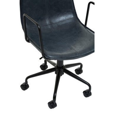 Branson Grey Leather Effect Home Office Chair 8 - Online Bedrooms