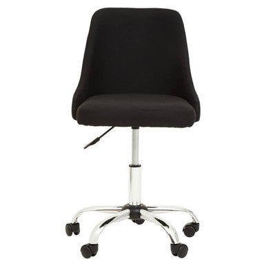 Brent Black And Chrome Home Office Chair 2 - Online Bedrooms
