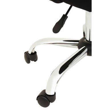 Brent Black And Chrome Home Office Chair 6 - Online Bedrooms