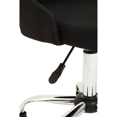 Brent Black And Chrome Home Office Chair 7 - Online Bedrooms