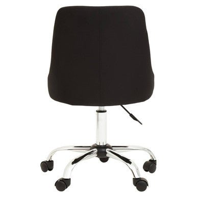 Brent Black And Chrome Home Office Chair 4 - Online Bedrooms