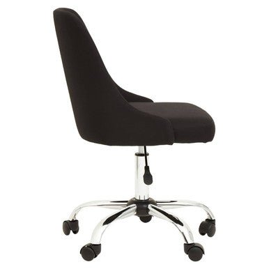 Brent Black And Chrome Home Office Chair 3 - Online Bedrooms