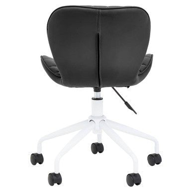Brent Black And White Home Office Chair 4 - Online Bedrooms