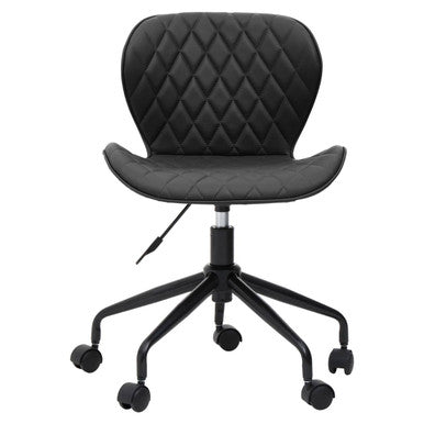 Brent Black Armless Home Office Chair 1 - Online Bedrooms