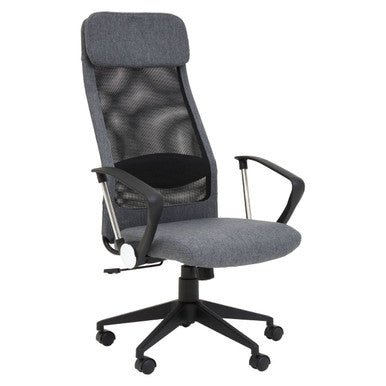 Brent Black Mesh And Grey Fabric Home Office Chair 9 - Online Bedrooms
