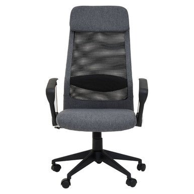 Brent Black Mesh And Grey Fabric Home Office Chair 1 - Online Bedrooms