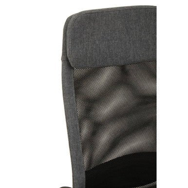 Brent Black Mesh And Grey Fabric Home Office Chair 7 - Online Bedrooms