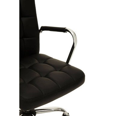 Brent Black Tufted Home Office Chair 6 - Online Bedrooms