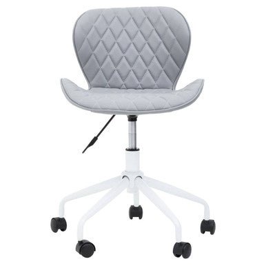 Brent Grey And White Home Office Chair 2 - Online Bedrooms