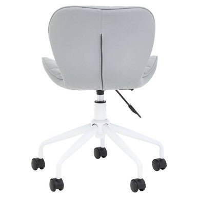 Brent Grey And White Home Office Chair 4 - Online Bedrooms