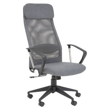 Brent Grey Mesh And Fabric Home Office Chair 9 - Online Bedrooms