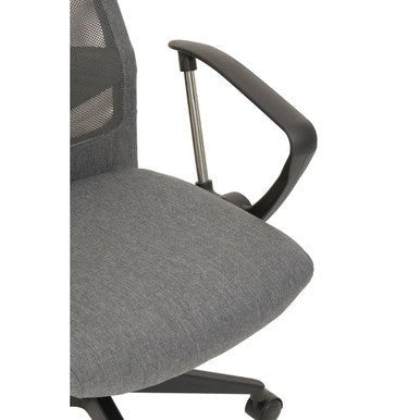 Brent Grey Mesh And Fabric Home Office Chair 5 - Online Bedrooms