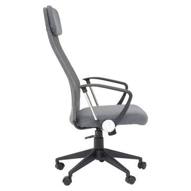 Brent Grey Mesh And Fabric Home Office Chair 3 - Online Bedrooms