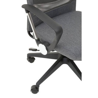 Brent Grey Mesh And Fabric Home Office Chair 8 - Online Bedrooms