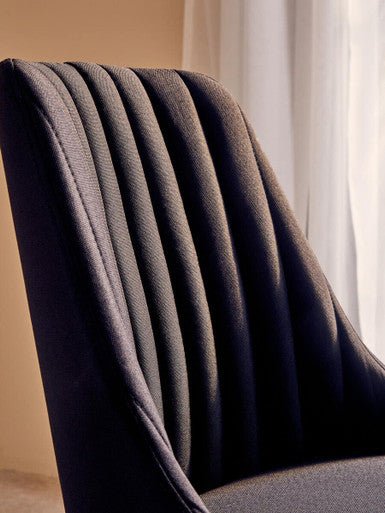 Brent Ribbed Black And Chrome Home Office Chair 5 - Online Bedrooms