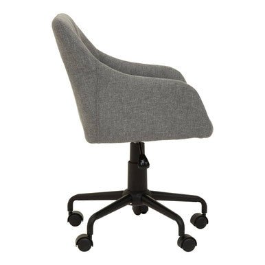 Brent Tufted Grey And Black Home Office Chair 3 - Online Bedrooms