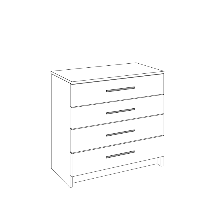 Chest of Drawers - 4 Drawers 9 - Online Bedrooms