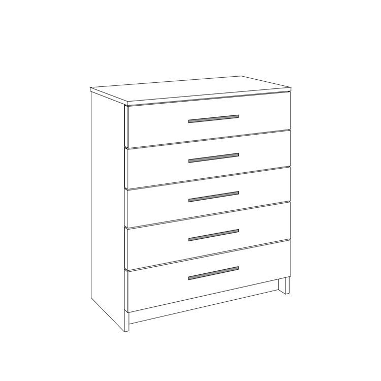Chest of Drawers - 5 Drawers 9 - Online Bedrooms