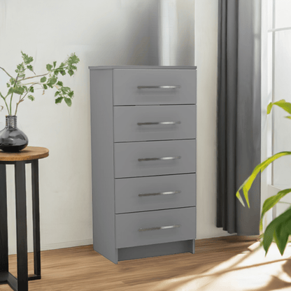 Chest of Drawers - 5 Drawers (Narrow) 1 - Online Bedrooms