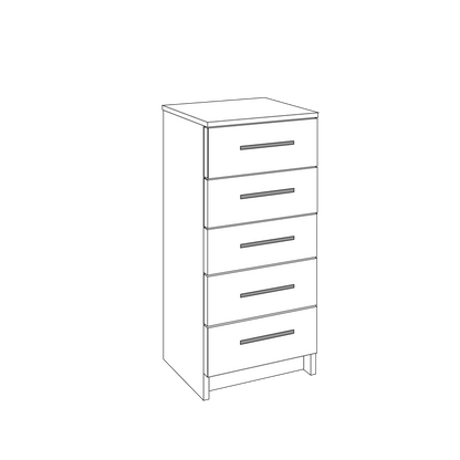 Chest of Drawers - 5 Drawers (Narrow) 3 - Online Bedrooms