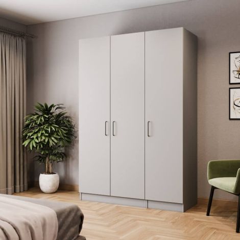 Clifton Graphite Freestanding Wardrobe - W: 1500 x H: 2100 x D: 600 1 - Online Bedrooms