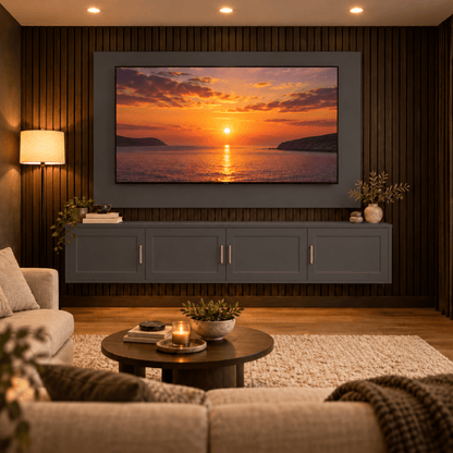 Colston Shaker Floating Media Wall Unit 3 - Online Bedrooms