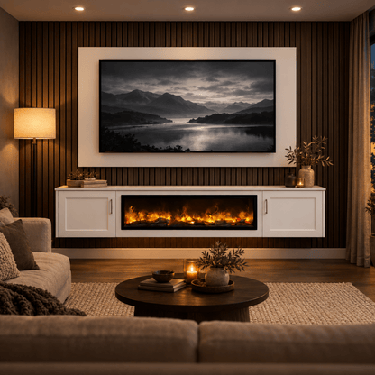 Colston Shaker Floating Media Wall Unit - 40" Fireplace 7 - Online Bedrooms
