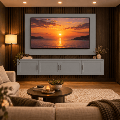 Colston Shaker Floating Media Wall Unit 5 - Online Bedrooms