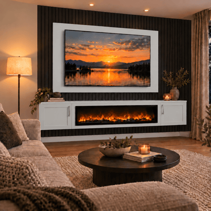 Colston Shaker Floating Media Wall Unit - Large 60" Fireplace 4 - Online Bedrooms