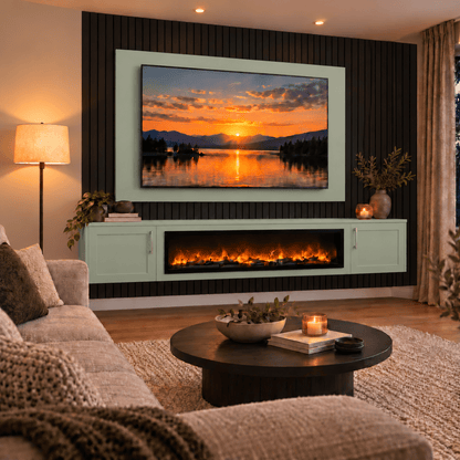 Colston Shaker Floating Media Wall Unit - Large 60" Fireplace 6 - Online Bedrooms