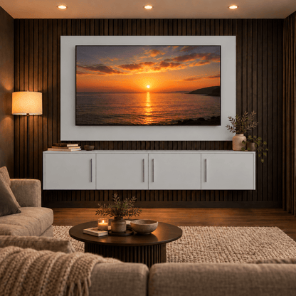 Colston Smooth Floating Media Wall Unit 4 - Online Bedrooms