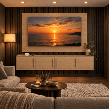 Colston Smooth Floating Media Wall Unit 7 - Online Bedrooms