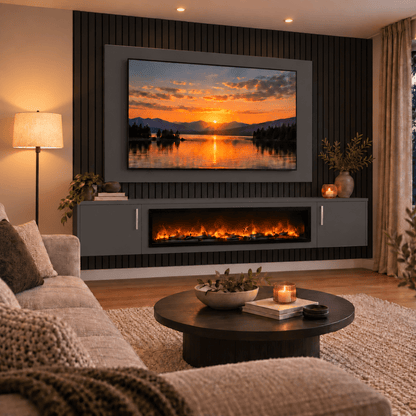 Colston Smooth Floating Media Wall Unit - Large 60" Fireplace 4 - Online Bedrooms
