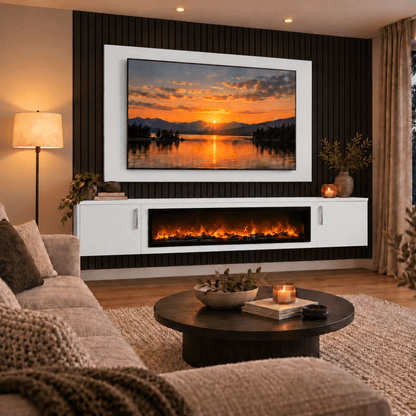 Colston Smooth Floating Media Wall Unit - Large 60" Fireplace 3 - Online Bedrooms