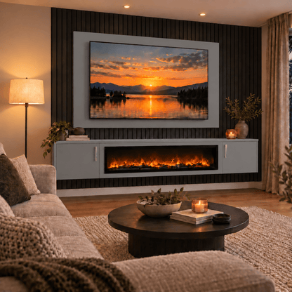 Colston Smooth Floating Media Wall Unit - Large 60" Fireplace 5 - Online Bedrooms